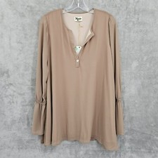 Show Me Your Mumu SMYM Perveen Pirate Tunic Top S Tan Dune Chiffon Bohemian New