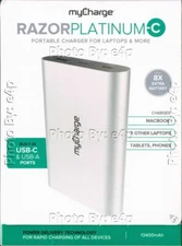 MYCHARGE RAZORPLATINUM-C PORTABLE CHARGER USB-C MACBOOK PHONE TABLET NEW RETAIL!