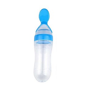 Baby Silicone Feeding Bottle With Spoon Food Rice Cereal Feeder