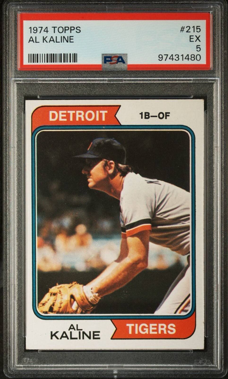 1974 TOPPS #215 AL KALINE PSA 5