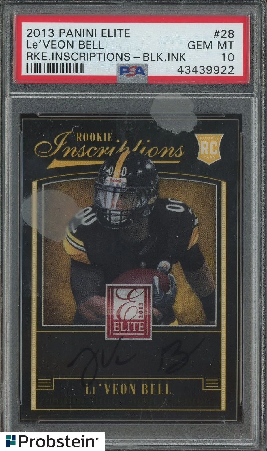 Le'Veon Bell Panini Elite Rookie Inscriptions #28 Black Ink