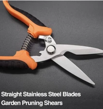 Garden Shears Pruning Scissors Lawn Tree Branch Bush Trimming Tool 8”