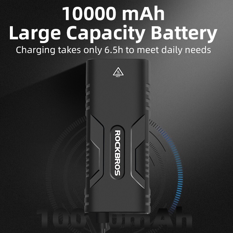 ROCKBROS Bike Headlight USB Rechargeable Waterproof 6 Modes Bicycle