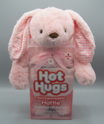 Aroma Home Hot Hugs Microwaveable Lavender Scented Pink Bunny