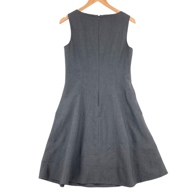 calvin klein women's sleeveless round neck fit and flare dress Calvin Klein Dress Women's Gray Round Neck Sleeveless Fit & Flare Size 6