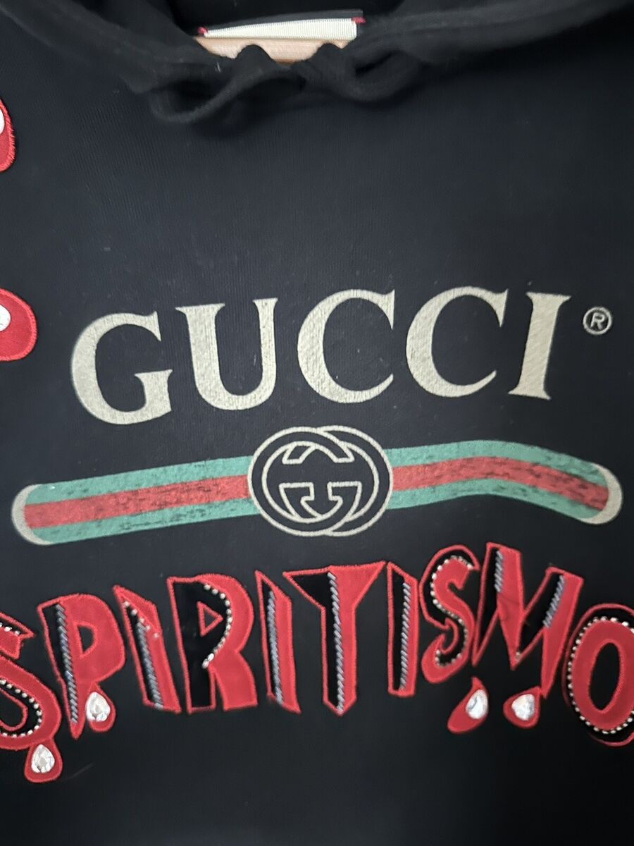 Gucci Embroidered Spiritismo Logo Hoodie Patchwork Blood Gucci Embroidered Spiritismo Logo Hoodie Patchwork Blood