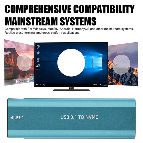 M.2 SSD Case NGFF / NVMe Enclosure M.2 to USB Type C 3.2 SATA Hard Drive Adapte. - Picture 8 of 27