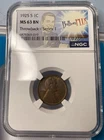 1925 S LINCOLN WHEAT CENT PENNY NGC CERTIFIED MS 63 BN