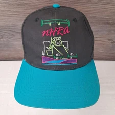 Vtg Retro NHRA National Hot Rod Association Hat Cap Snapback SS Sport Service