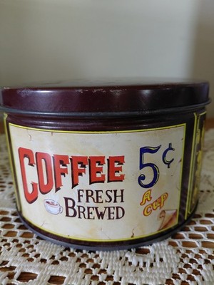 Vintage Mr Coffee Collector Canister Limited Edition Tin 3.5'' tall 6'' across