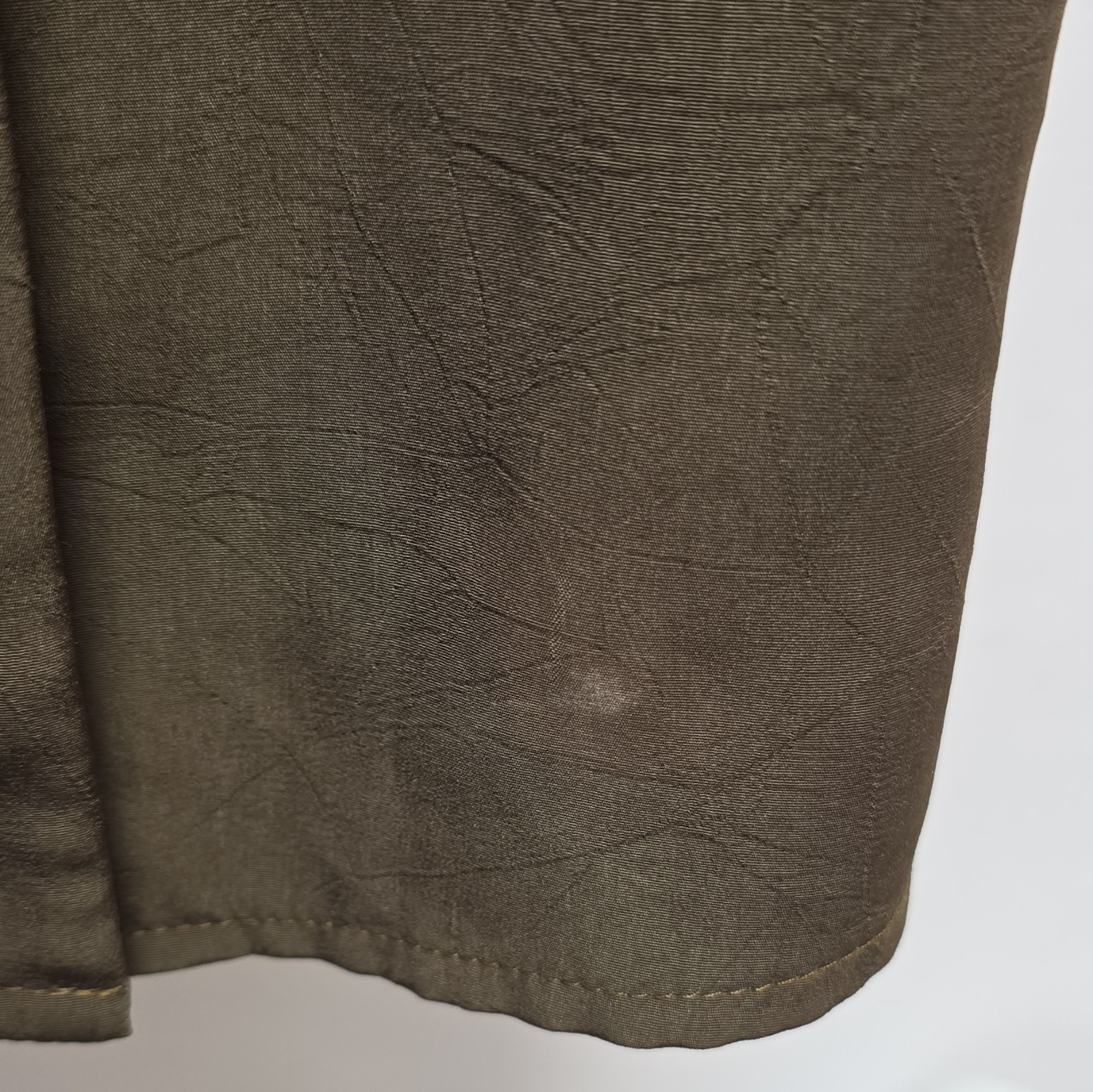 Vintage 90s I.Q. Brown Button Front Longline Tunic Blouse UK 10 Lagenlook image 3