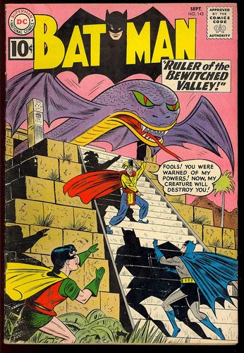 Batman #142 Nice Unrestored Silver Age Superhero Vintage DC Comic 1961 VG