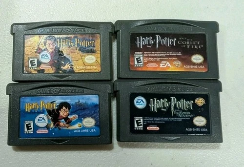 Lot Of 4 Harry Potter GBA Games - Chamber of Secrets, Goblet Of Fire, Azkaban