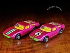 RARE "3" Label, 2x Matchbox No.32d Maserati Bora Model Car, Lesney Superfast