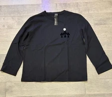 Chrome Hearts Flocked CH Hollywood Triple Cross LS Tee Black Size M NEW 🚚✅