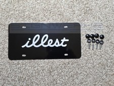 Illest Silver Laser Engraved Aluminum Vanity Plate Illest Silver Laser Engraved Aluminum Vanity Plate
