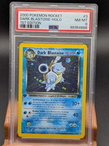 2000 Pokemon Rocket Dark Blastoise Holo #3 1st Edition PSA 8
