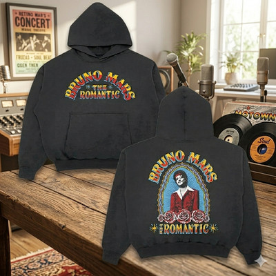 Bruno Mar 2026 The Romantic Tour Halo Hoodie All Size Freeship