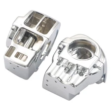 Hand Control Chrome Switch Housing Cover Kit For Harley Electra Tri Glide FLHR