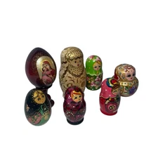 Russian Nesting Dolls Mix Lot Pre Owned Read Description.