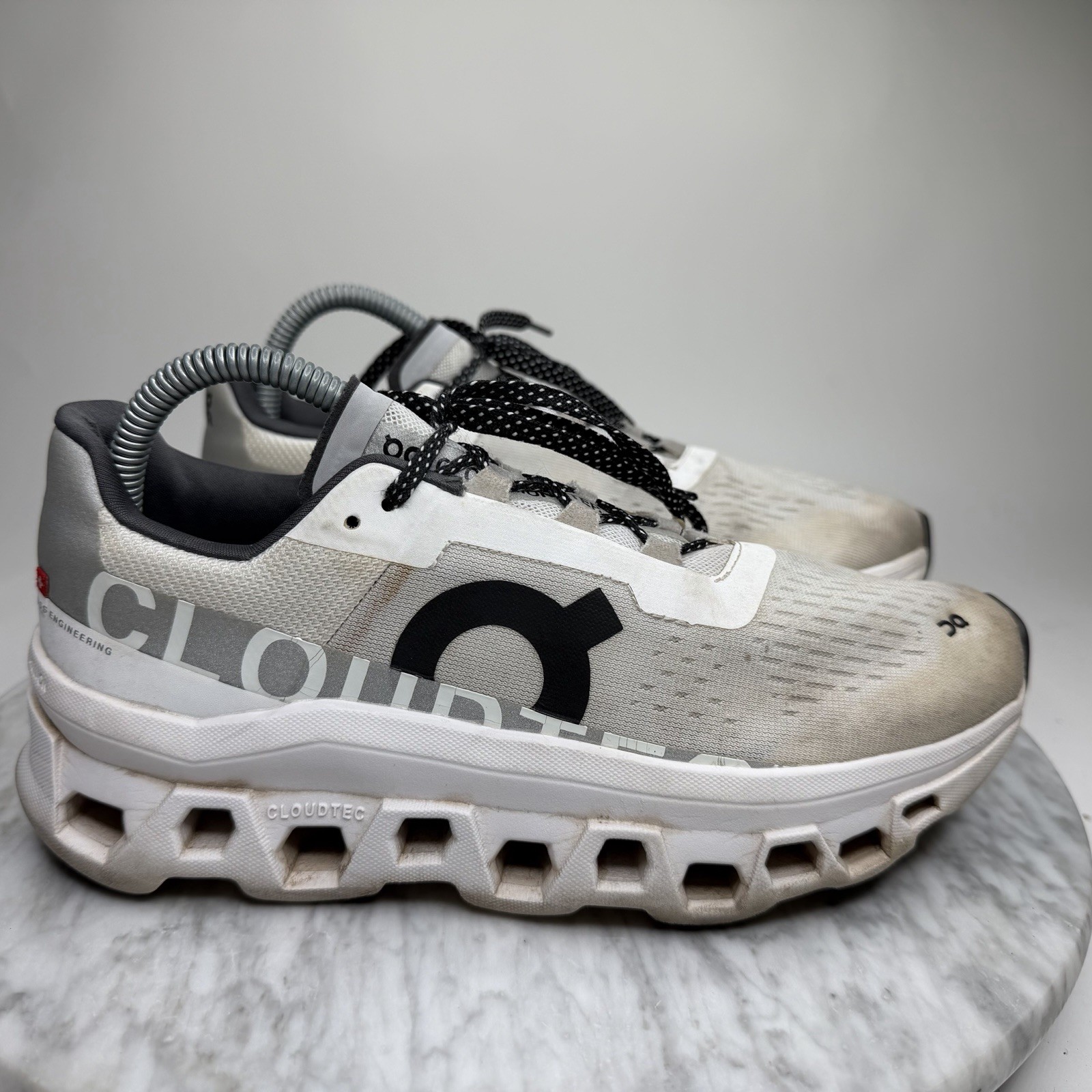 On Cloud Cloudmonster All White Running Comfort S… - image 1