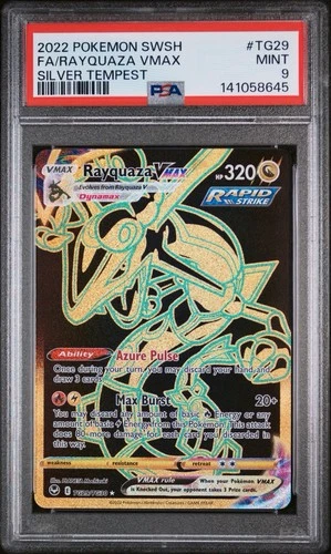2022 Pokemon SWSH Silver Tempest #TG29 FA/ Rayquaza VMAX PSA 9 MINT