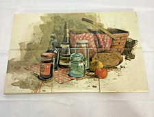 Ceramic Tile Mural Kitchen Backsplash - Farmhouse Country Picnic