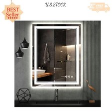 24x32 LED Bathroom Mirror Front  Backlit Dimmable Anti-Fog Vanity Mirror