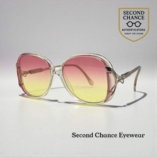 Luxottica Vintage Oversized Sunglasses-with New Rose/Lemon Custom Lenses