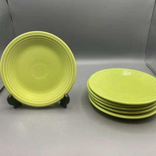 Homer Laughlin 7 1/4 Inch Salad Plate Lemongrass Fiesta Lot of 6