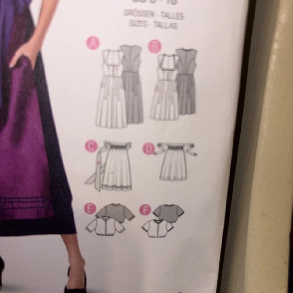 Jumper Style Dirndl Dress, Top, & Apron Sewing Pattern (Sizes 8-18) Burda 6268 - Image 2 of 4