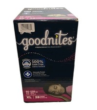    Goodnites Girls XL Nighttime Underwear 28ct NIB   Leak-Free Protection