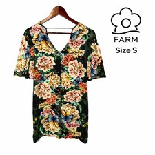 Farm Rio Camo Floral Butterfly Mini Dress Size S EUC Brazilian Beach Boho