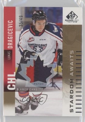 2023-24 SP Game Used CHL Edition Stardom Awaits 35/49 Lukas Dragicevic Patch 8tn