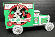 1992 Bugs Bunny Tin Toy Truck Green Grocer 7" Looney Tunes Warner Bros Store