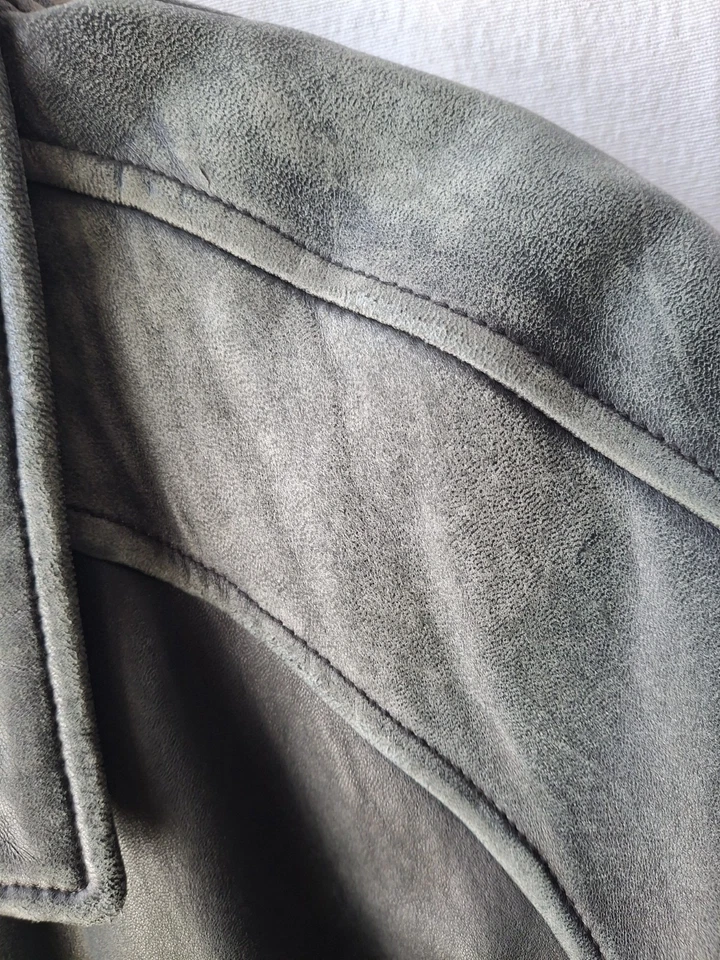 Couture By J Park Men's Lamb Leather Jacket Xl Some Fading 1 Sleeve Lining Loose - Image 4 of 4