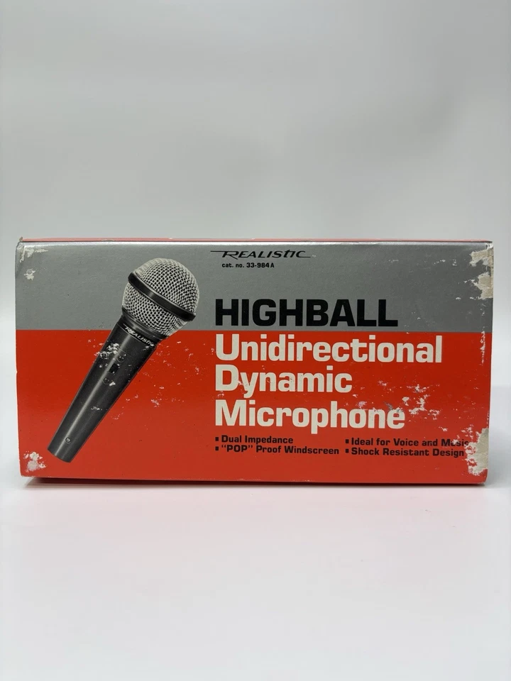 Realistic 33-984A Highball Unidirectional Dynamic Microphone - Image 2 of 4