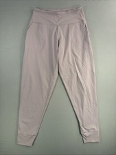 Women s High Waisted Activewear Joggers Size M Lavender Gray Athletic Pocket