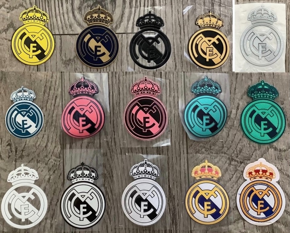 Insignia de fútbol con logotipo del equipo REAL MADRID hierro en parche