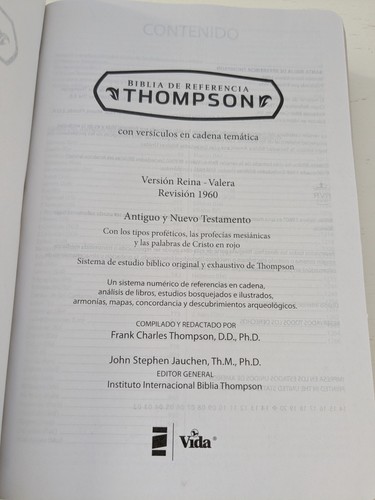 BIBLIA THOMPSON DE REFERENCIA PIEL NEGRA REINA VALERA 1960 - Picture 8 of 14