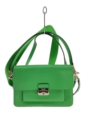 Kate Spade New York 2-Way Flap Shoulder Bag in Leather (Green, K6607)