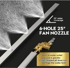 39" Car Radiator Cleaning Wand with 25° Nozzle, Pressure Washer Tool