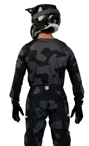 Camiseta deportiva Fox Racing 180 BNKR para hombre MX todoterreno negra camuflada LG - Imagen 2 de 3