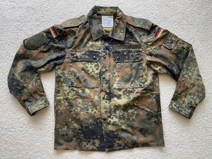 German Bundeswehr Flecktarn Army Shirt Camo Polyester Cotton GrNr1 S Military
