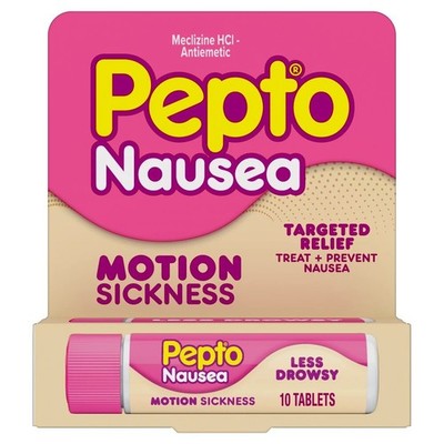 3x Pepto-Bismol Nausea Motion Sickness Tablets - 10ct EXP 11/27