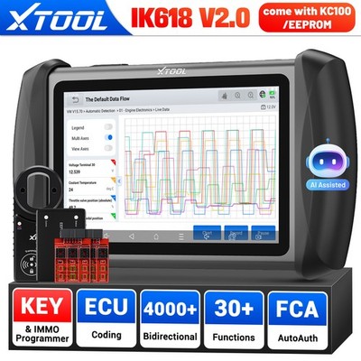 2026 XTOOL IK618 V2.0 KC100 Schlüsselprogrammiergerät Vollsystem-OBD2-Scanner