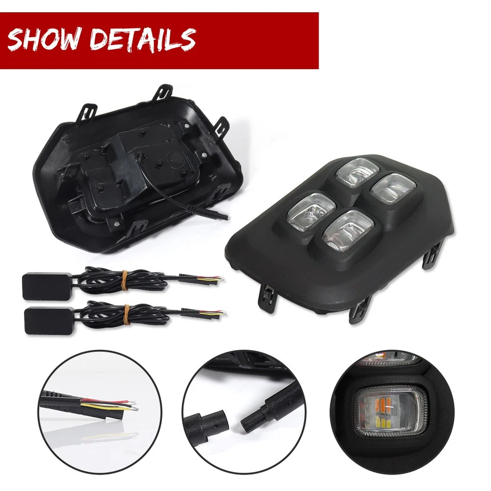 Luces antiniebla LED DRL de 4 ojos para Toyota Tacoma SR SR5 2016-2023 luces intermitentes Foto 4 de 4