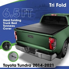 6.5FT Hard Folding 3-Fold Tonneau Cover Truck Bed for 2014-2021 Toyota Tundra US