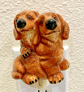 DACHSHUND ❤️ NIGHT LIGHT Ceramic WIENER DOG Adorable EASTER GIFT Free Shipping