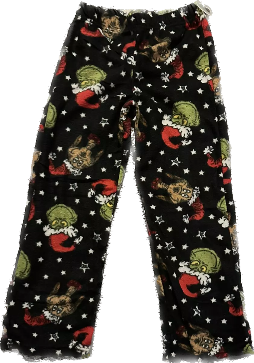 Dr. Seuss The Grinch & Max Christmas Pajama Pants Fleece Kids Unisex S, L